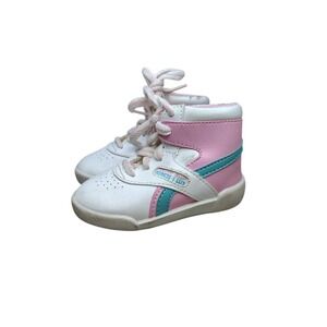 Vintage baby sneakers Fitness Plus Athletic High Top Shoes girls sz 5